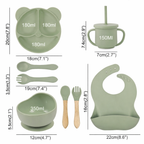 Juego de alimentación infantil de silicona