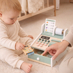 Caja registradora de madera para bebés
