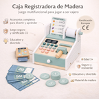 Caja registradora de madera para bebés