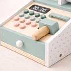 Caja registradora de madera para bebés