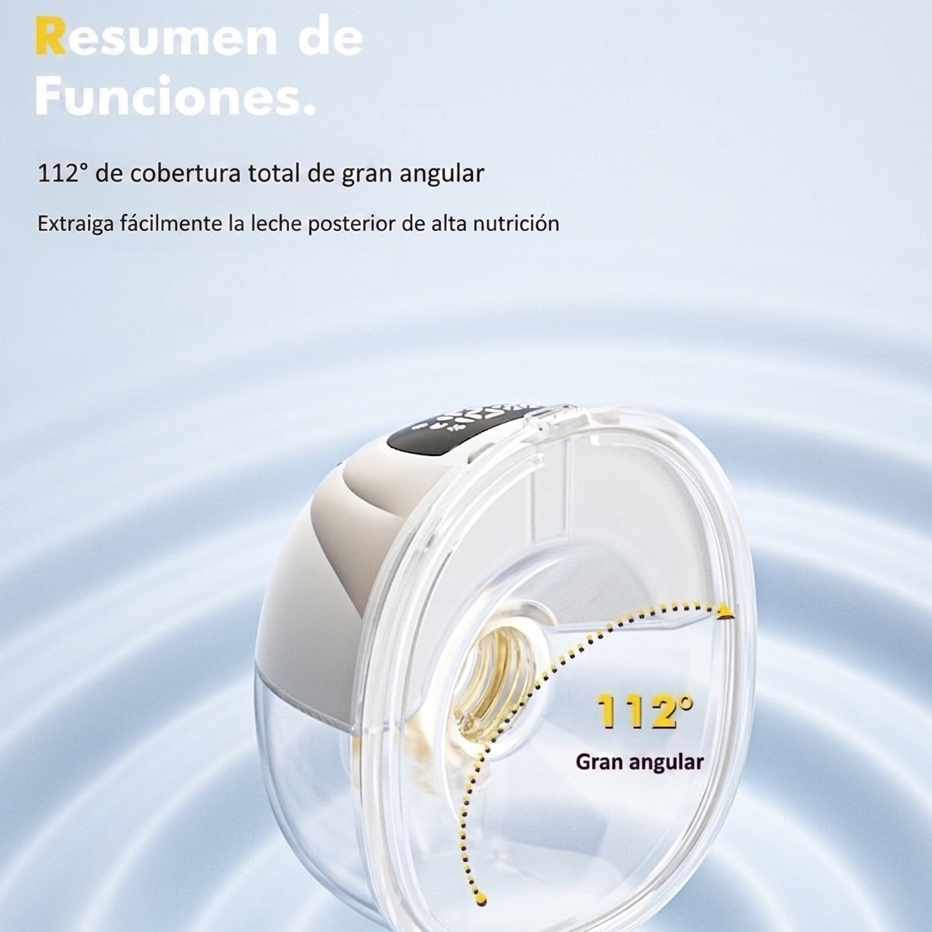 Extractor Leche Wearable Doble · 4 Modos · 12 Niveles · USB Recargable