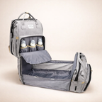 Mochila pañalera multifuncional con cuna portátil