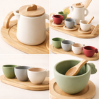 Set de té montessori madera y silicona