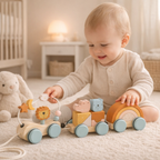 Tren Montessori de madera educativo