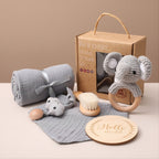Gift Set Recién Nacido Hello World · Muselina, Elefante y Sonajero Elephant 6PCS Set - Baby Lúa