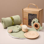 Gift Set Recién Nacido Hello World · Muselina, Elefante y Sonajero Elephant 6PCS Set - Baby Lúa