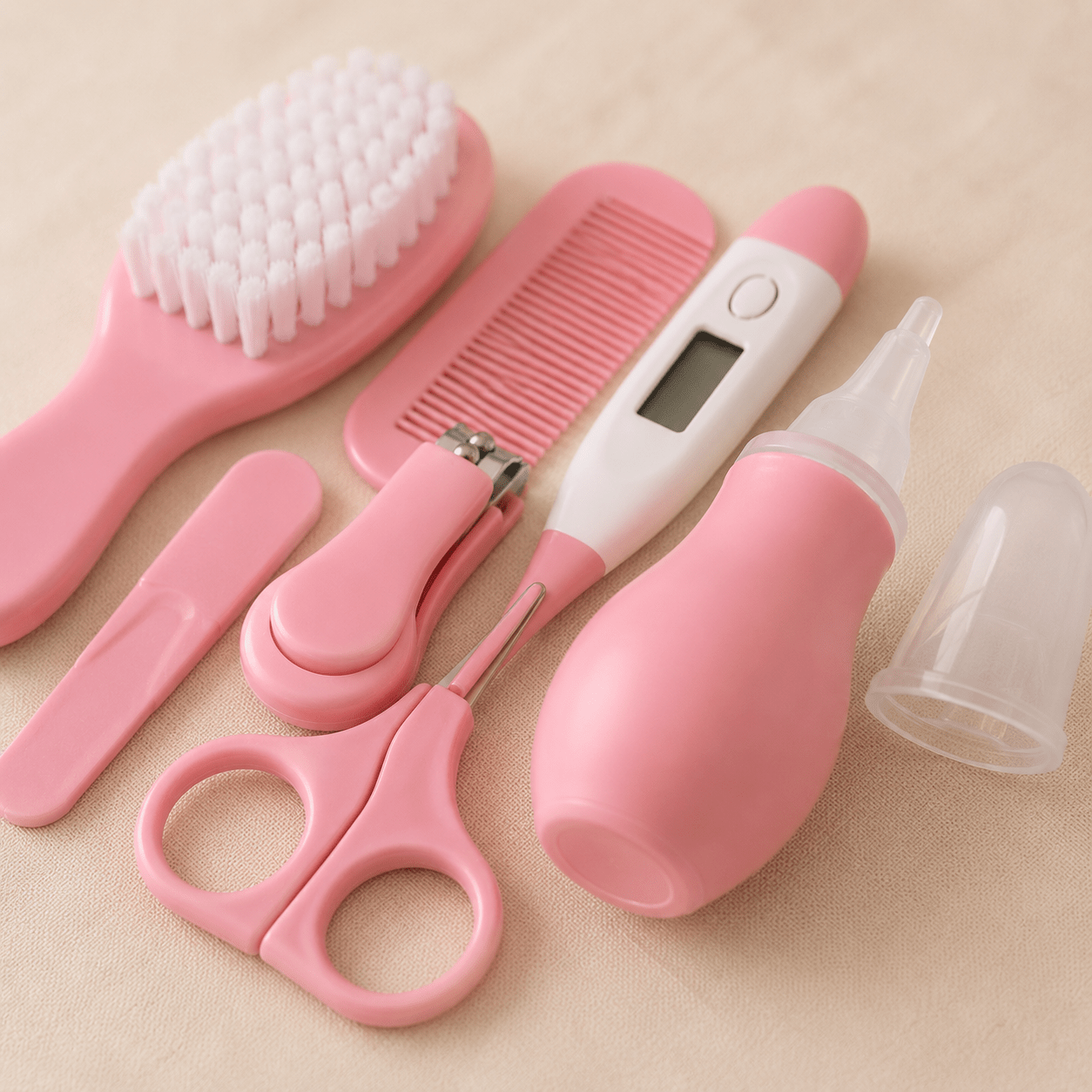 Kit de Higiene para Recién Nacido · 8 Piezas · Baby Lúa Pink - Baby Lúa
