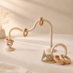 Laberinto Sensorial Montessori · Silicona y Madera · 0-3 años Beige - Baby Lúa