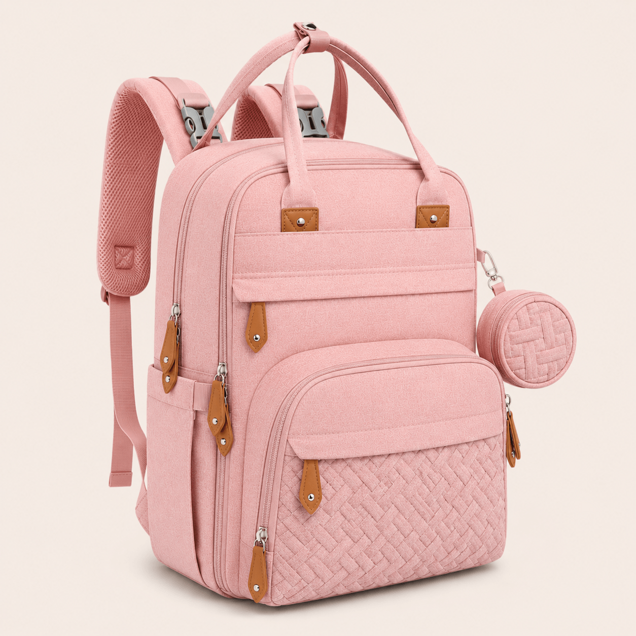 Mochila Pañalera Maternal Baby Lúa | Cambiador Incluido Pink - Baby Lúa