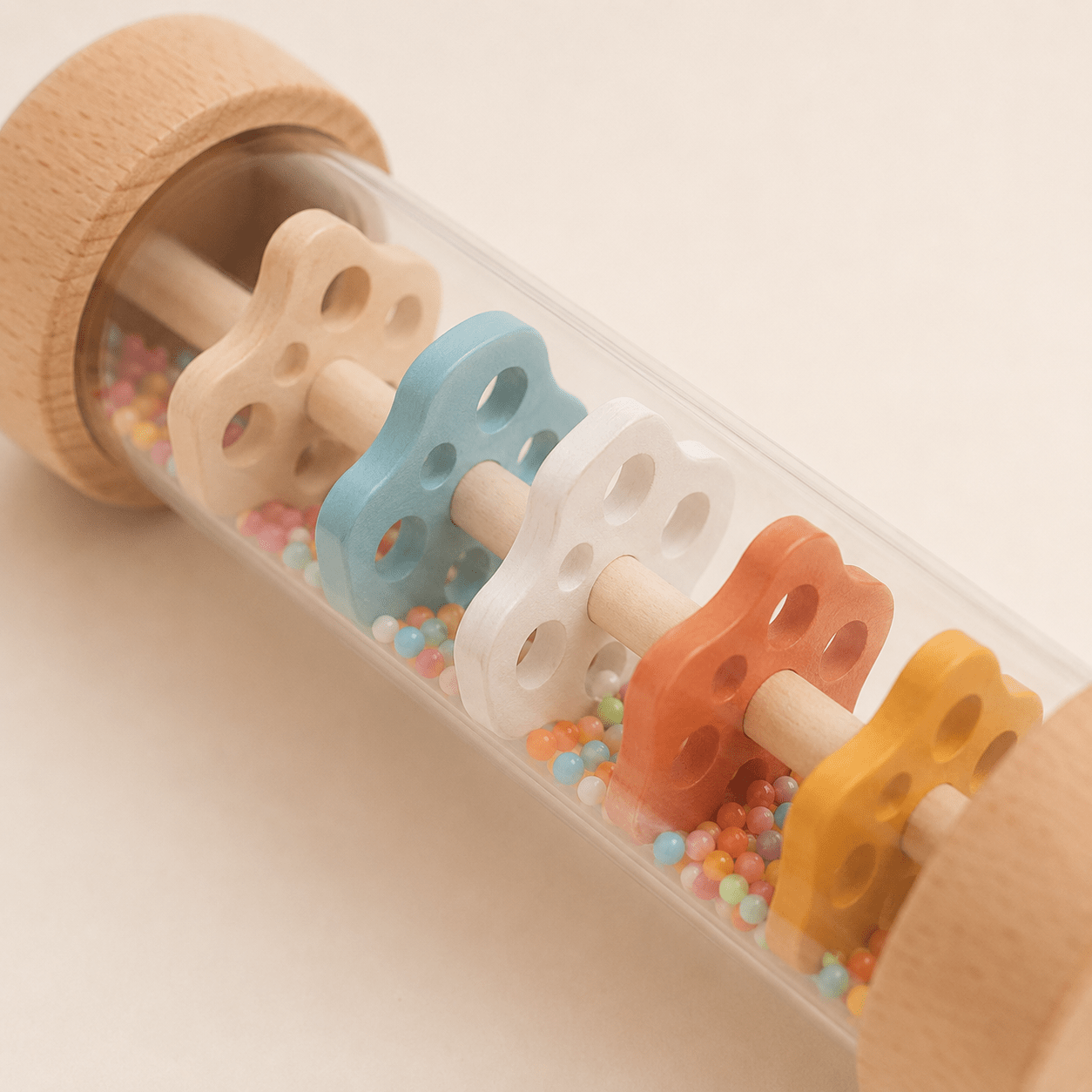 Palo de Lluvia Sensorial Montessori | Madera y Acrílico Large Sound Tube 016 - Baby Lúa