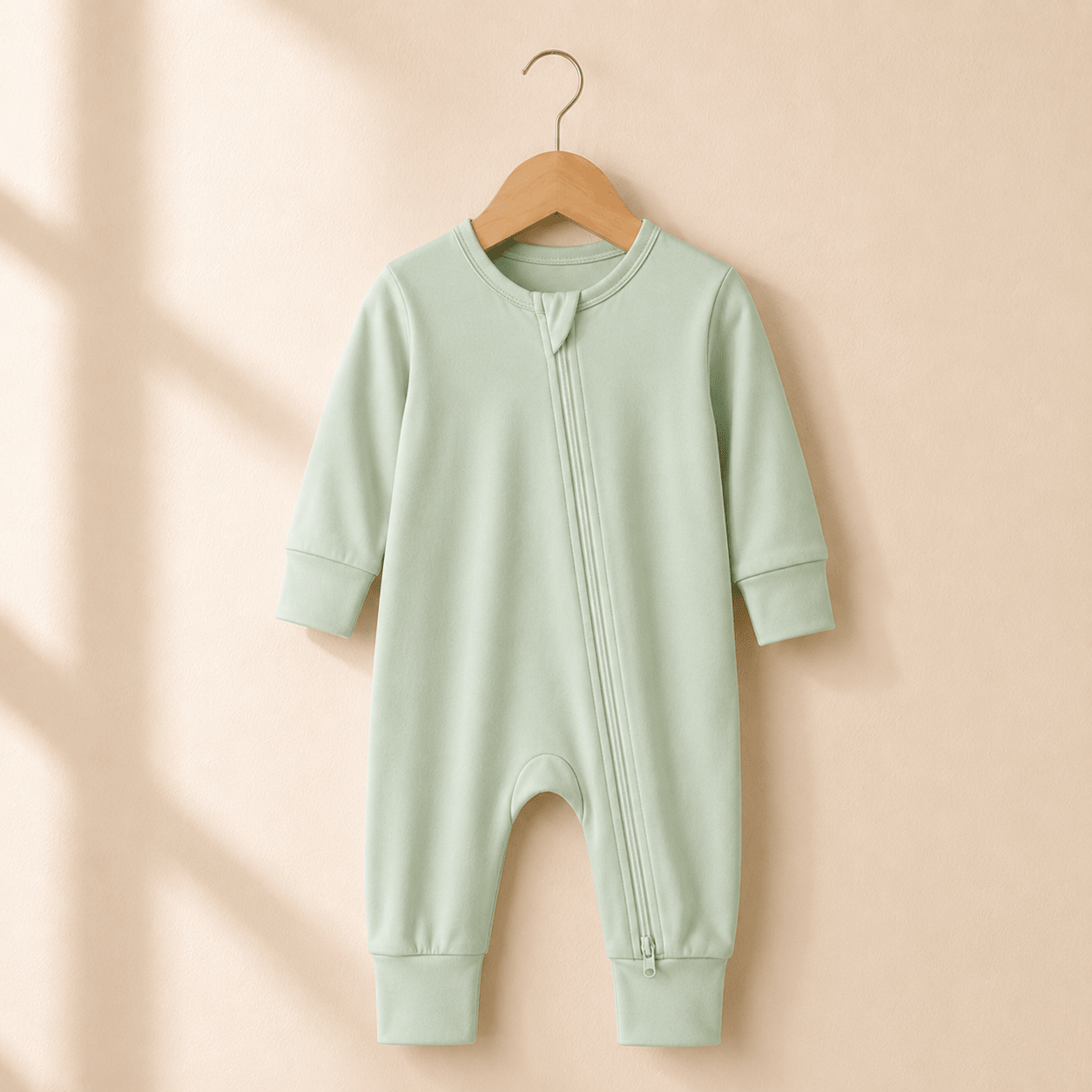Pelele de Bambú Baby Lúa · Cierre Bidireccional · 0-3M Light Green - Baby Lúa