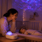 Proyector Bebé con Estrellas, Ruido Blanco y Control Remoto White - Baby Lúa
