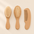 Set Cepillo y Peine de Madera Natural para Bebé Recién Nacido Wool brush set - Baby Lúa