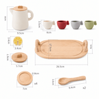 Set de Té Montessori de Madera y Silicona Baby Lúa With Base - Baby Lúa