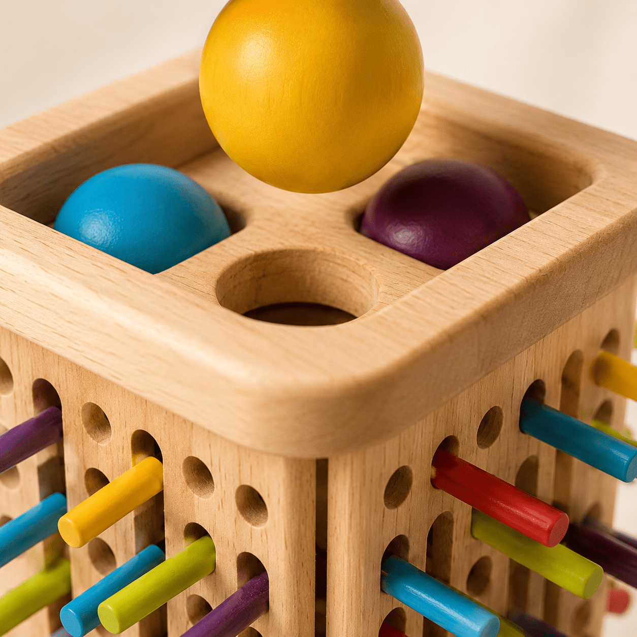 Torre Montessori de Madera | Juego Educativo 4-6 años Hexagonal Wooden Stick - Baby Lúa