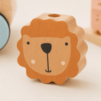 Tren de Madera Montessori con Animales | 1 a 3 años Building Block Train - Baby Lúa